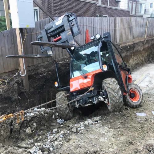 transport with forklift